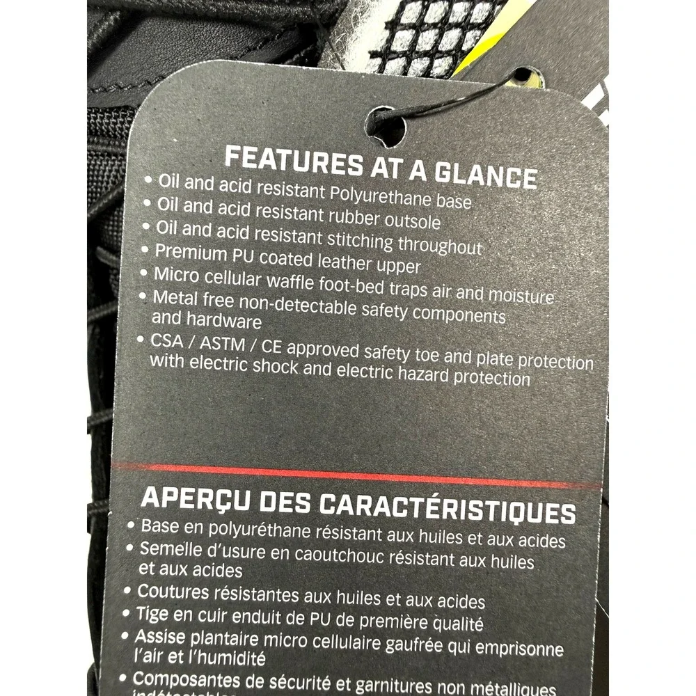 Baffin Workhorse STP Safety Winter Boots US 11 Black -60C Rated Canada Design
